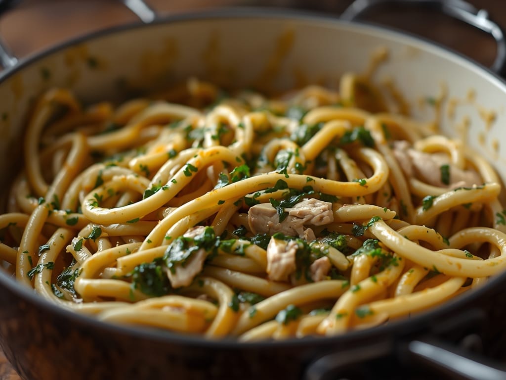 creamy pesto chicken pasta - Detail or variation