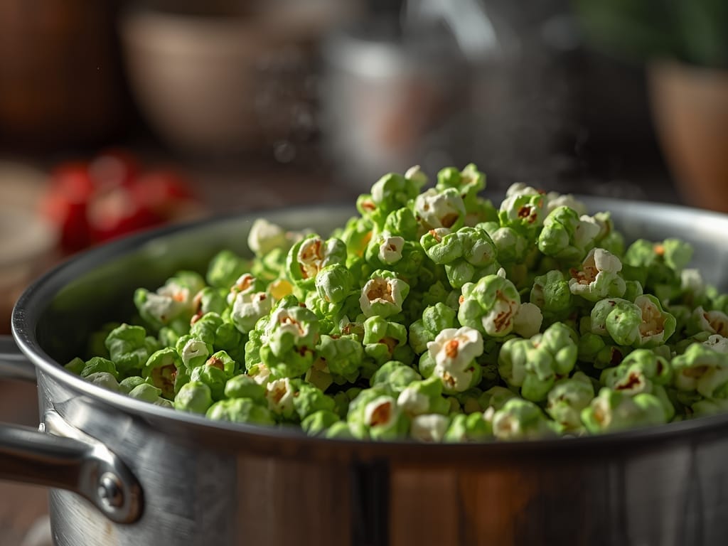 festive green popcorn - Detail or variation