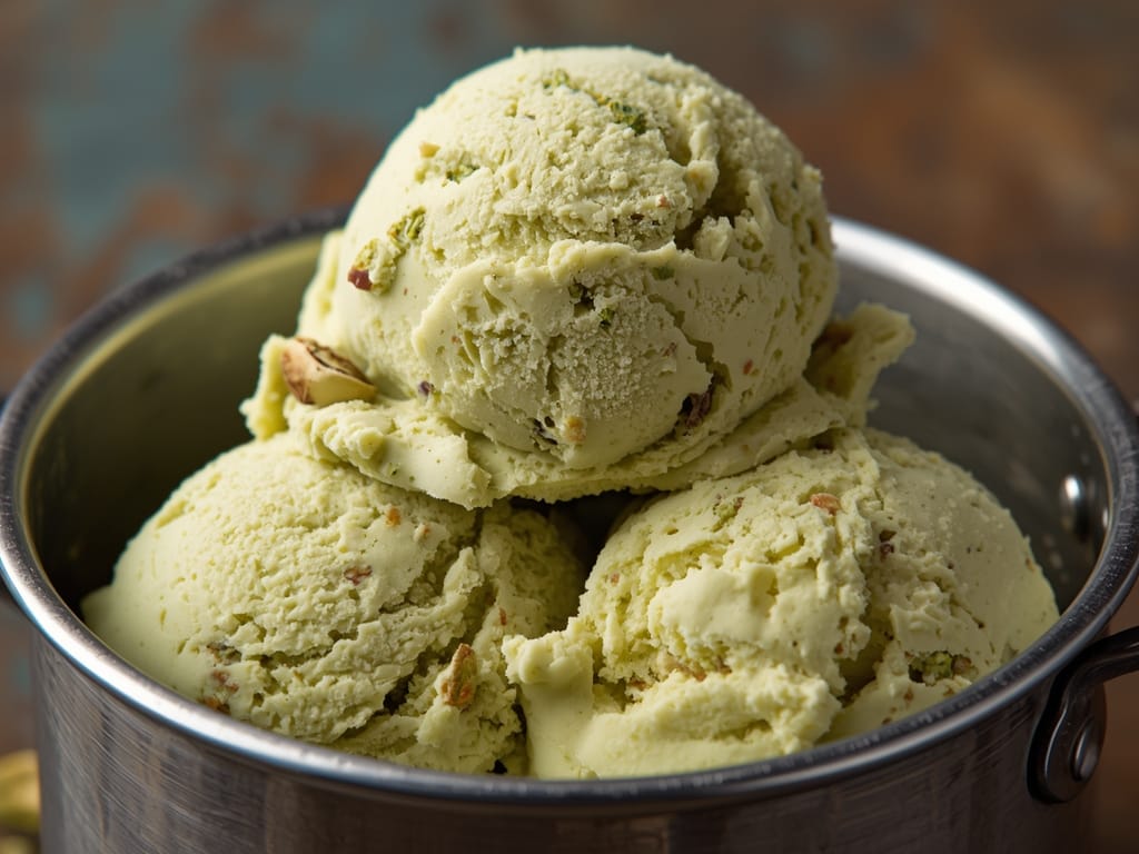 no churn pistachio ice cream - Detail or variation