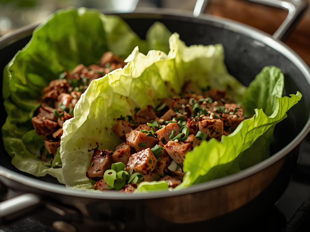 seared tuna lettuce wraps - Detail or variation
