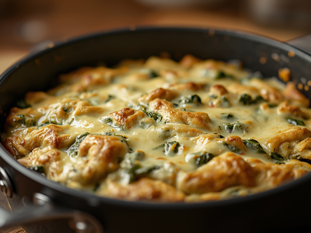 cheesy spinach puff pastry - Detail or variation