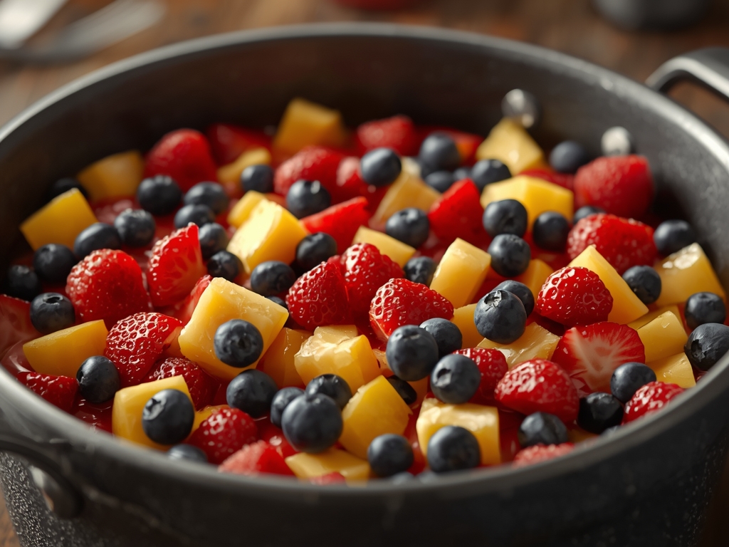 Colorful Fruit Salad Parfaits - Detail or variation