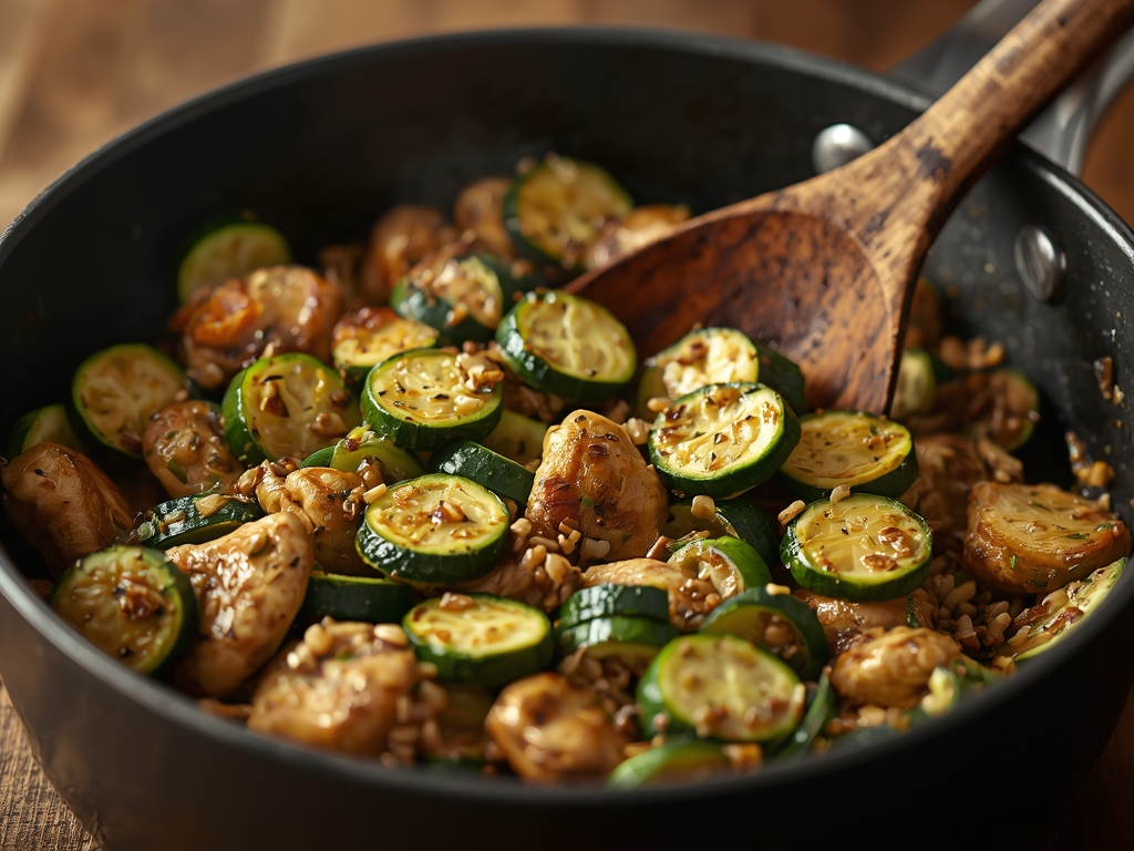 sautéed chicken zucchini - Detail or variation