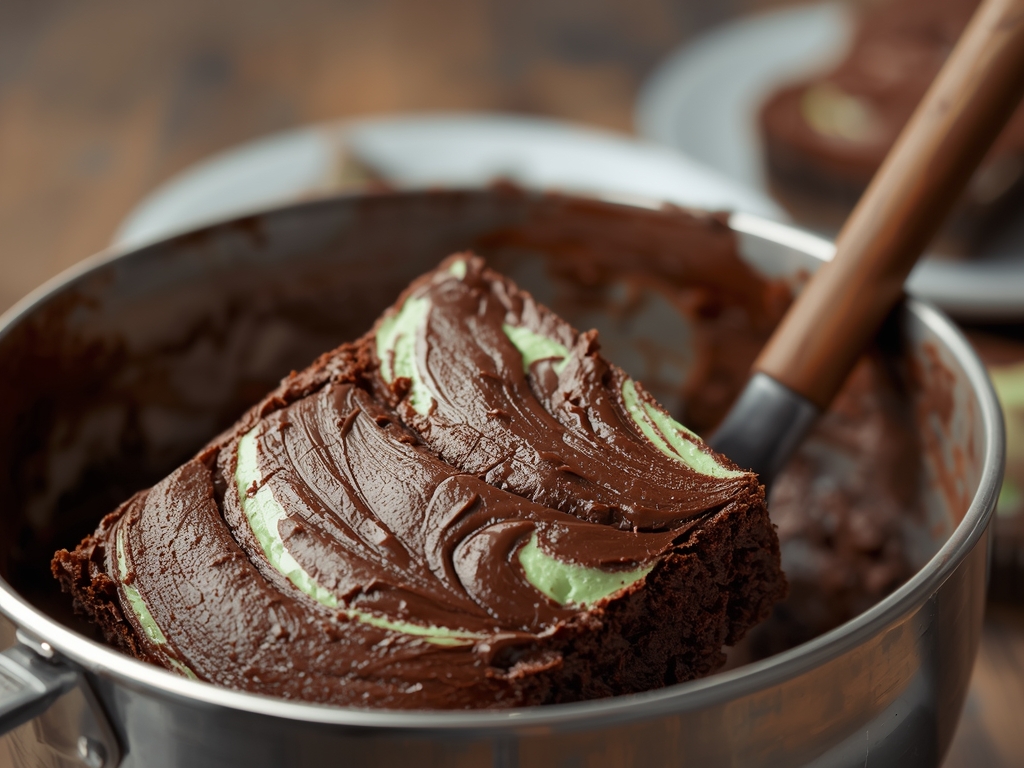 mint chocolate swirl brownies - Detail or variation