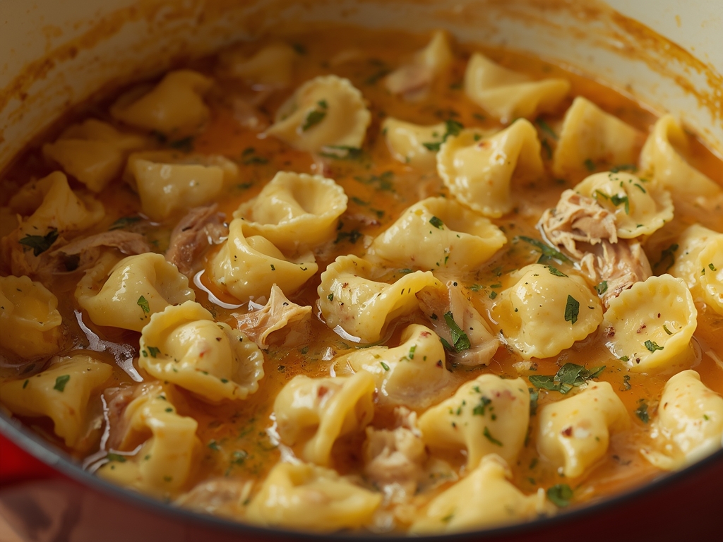 creamy chicken tortellini soup - Detail or variation