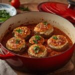 Baked stuffed portobello mushrooms filled with quinoa, sun-dried tomatoes, and melted cheese