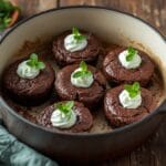 Mint chocolate mini cheesecakes with chocolate cookie crust