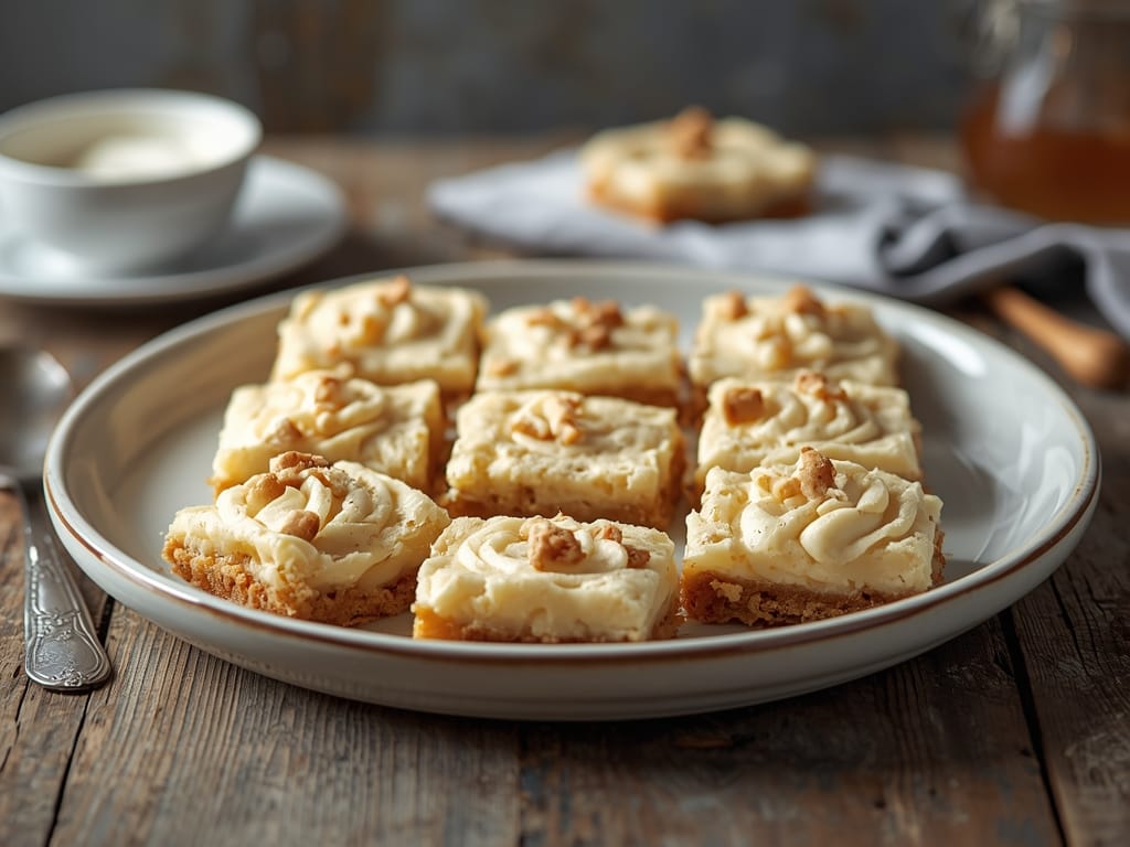 Soft sugar cookie bars topped with creamy vanilla frosting and colorful sprinkles