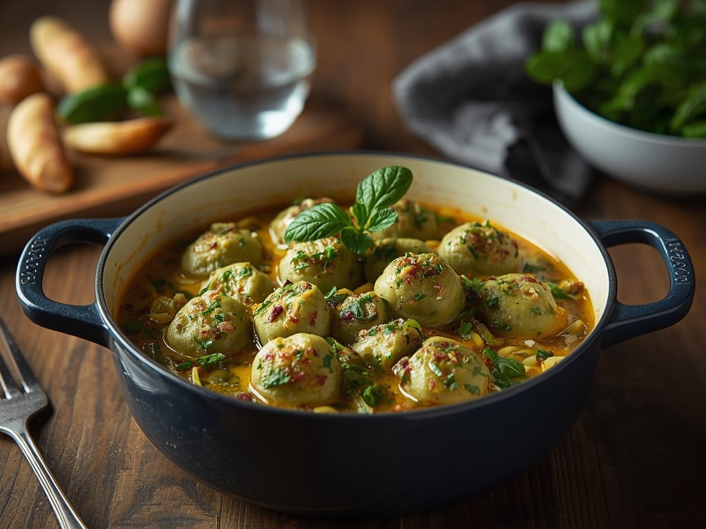 Green party snack ideas with spinach and artichoke dip and fresh vegetables