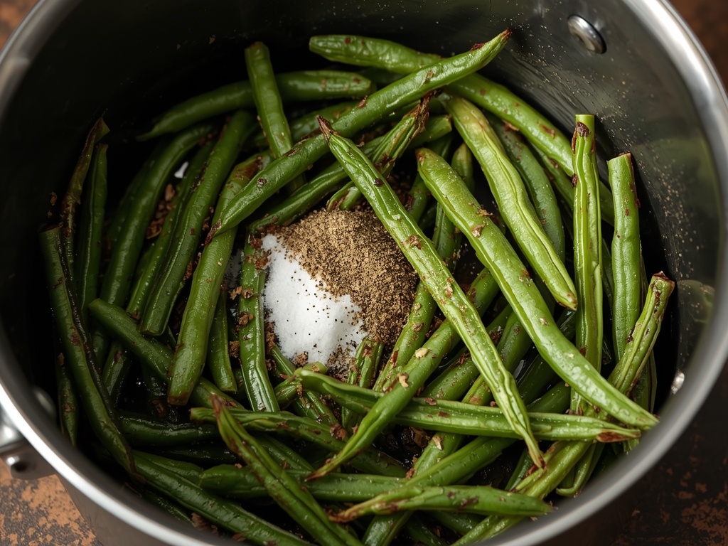 crispy air fryer green beans - Process or ingredients