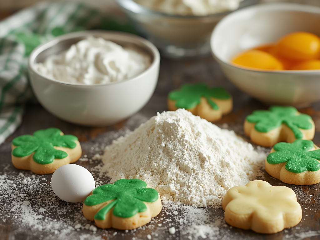 St Patrick sugar cookies - Process or ingredients