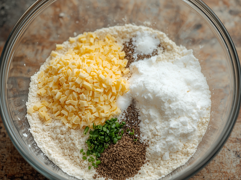 savory cheddar soda bread - Process or ingredients