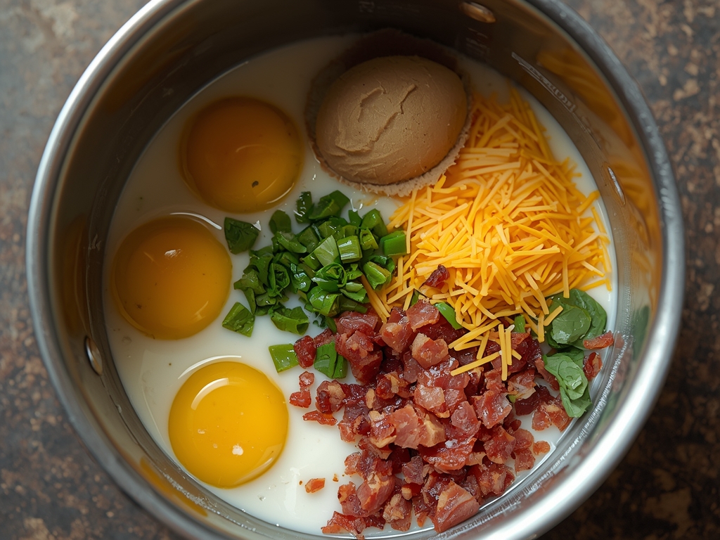 homemade egg bites - Process or ingredients