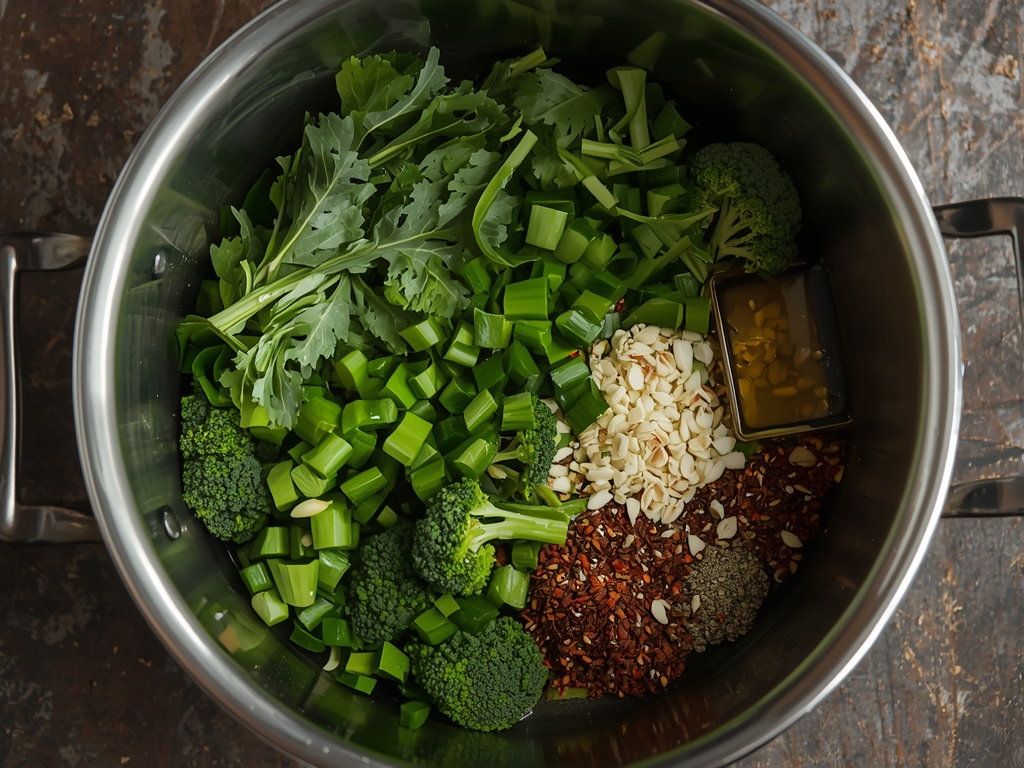 broccoli rabe crostini - Process or ingredients