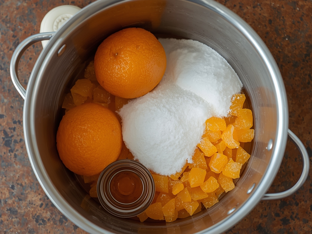 homemade orange candy - Process or ingredients
