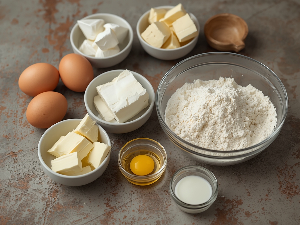 fluffy cotton cheesecake cupcakes - Process or ingredients