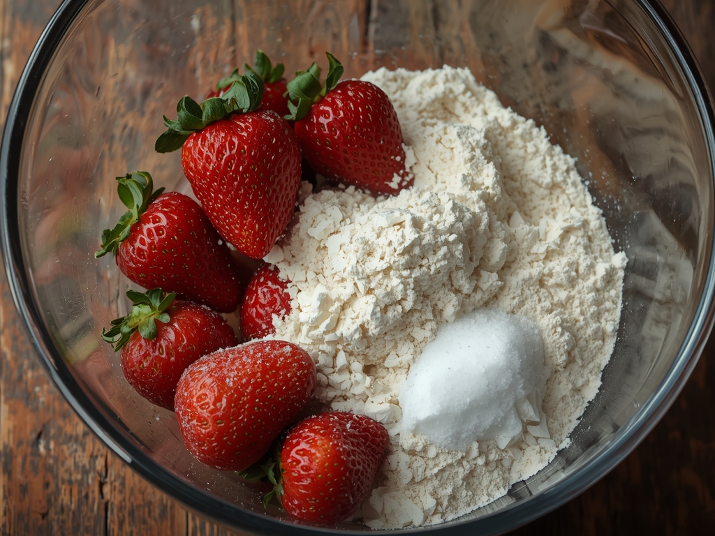 moist strawberry quick bread - Process or ingredients