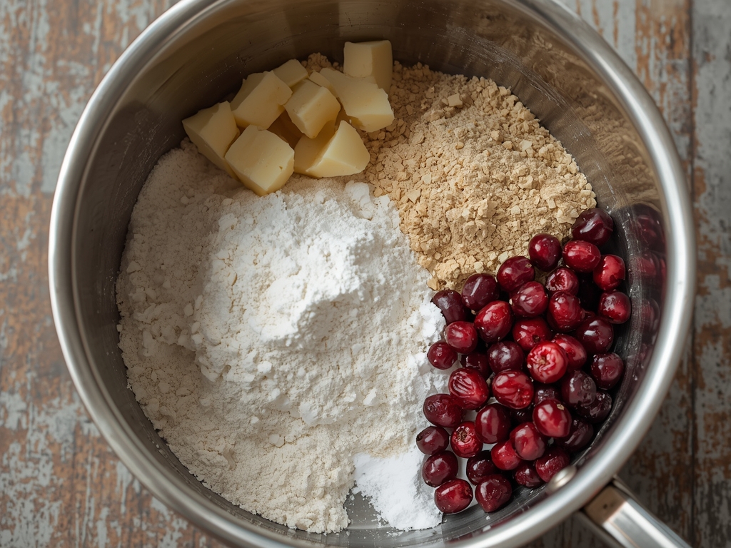 cranberry crumb bars - Process or ingredients