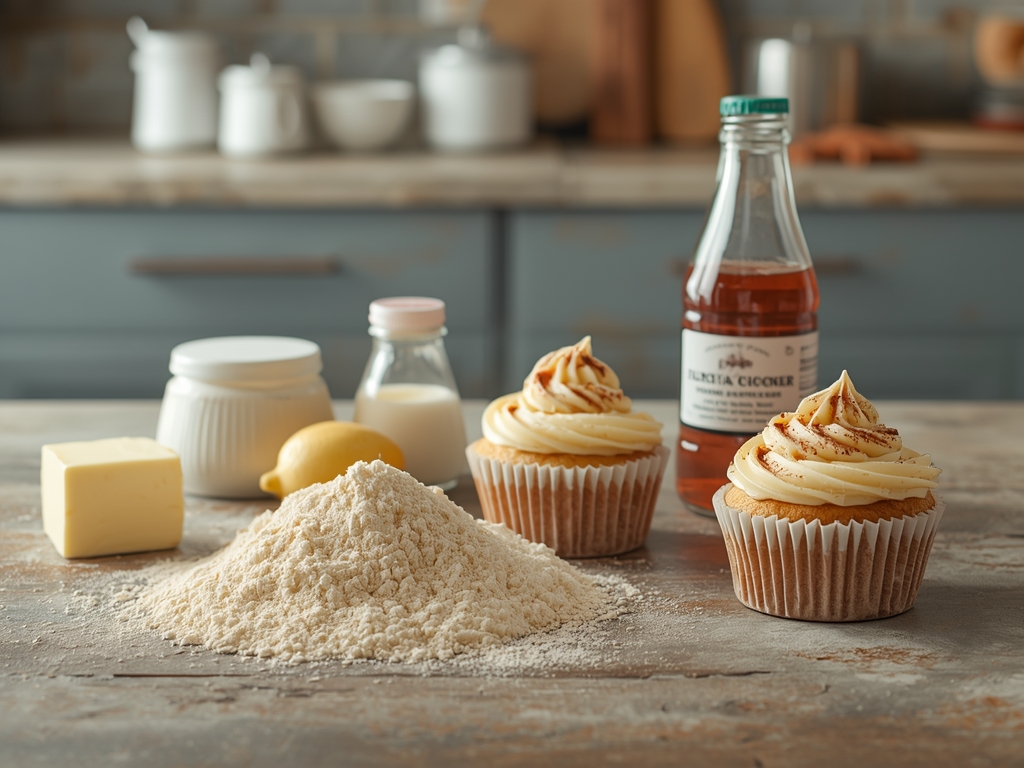 cinnamon swirl cupcakes - Process or ingredients
