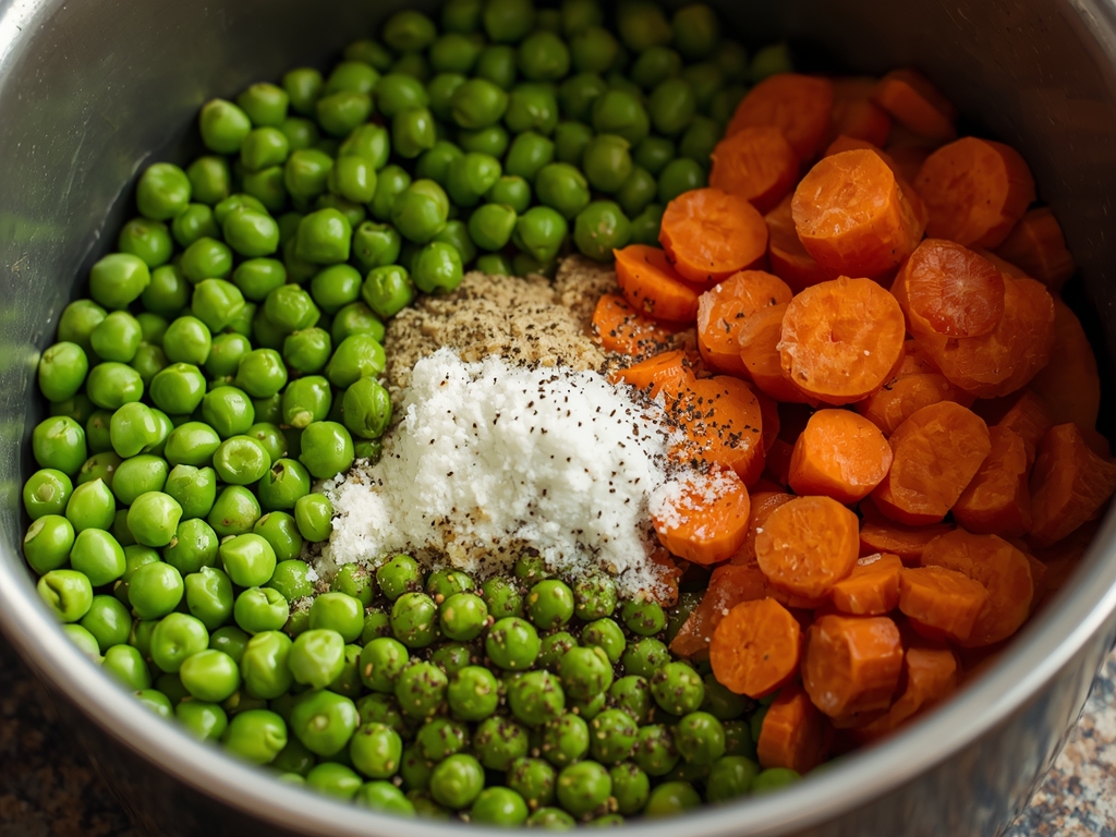 buttery peas carrots - Process or ingredients
