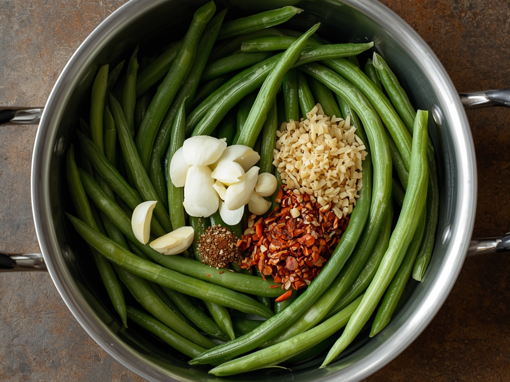 Italian style green beans - Process or ingredients