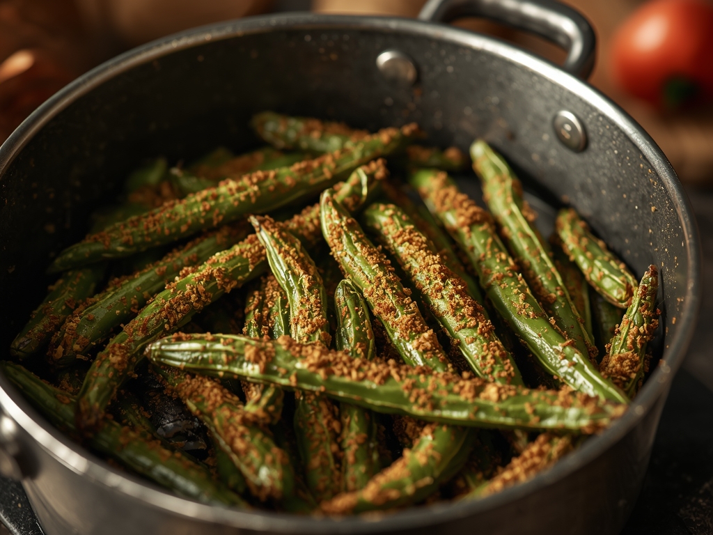 crispy air fryer green beans - Detail or variation