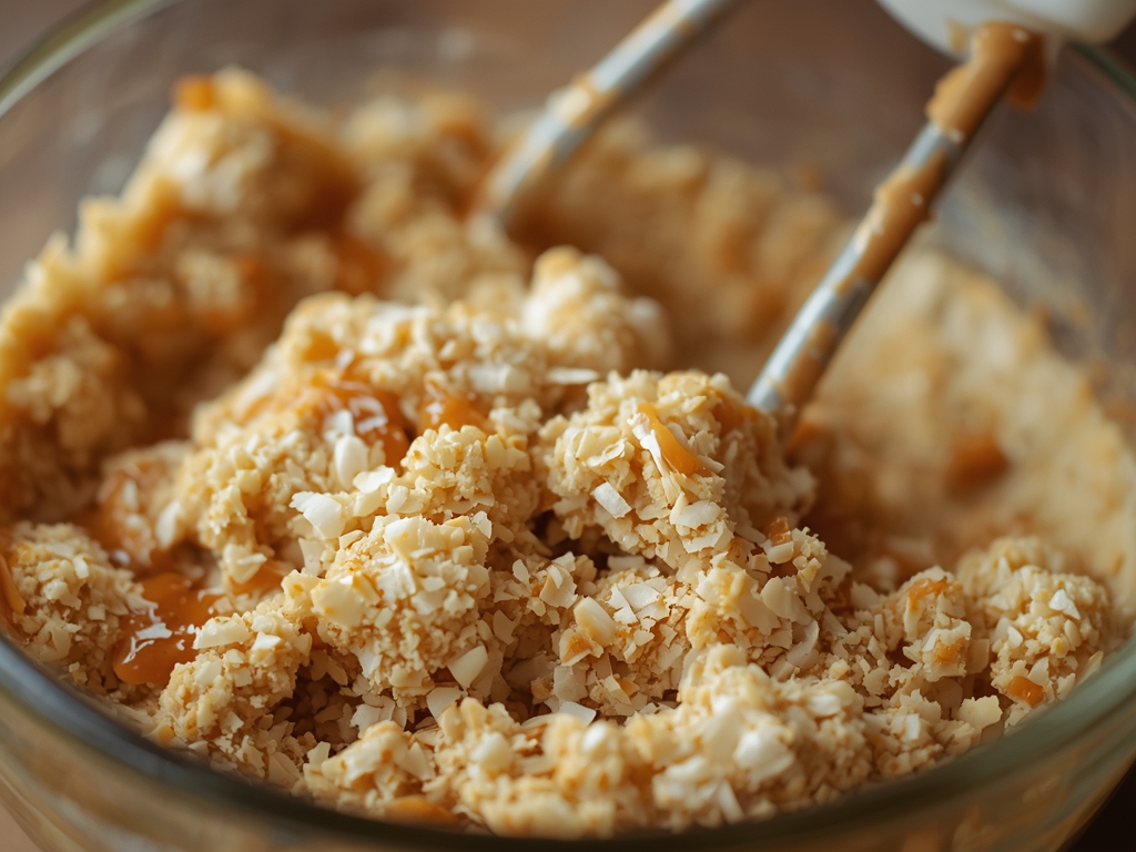 coconut caramel cookie pie - Detail or variation
