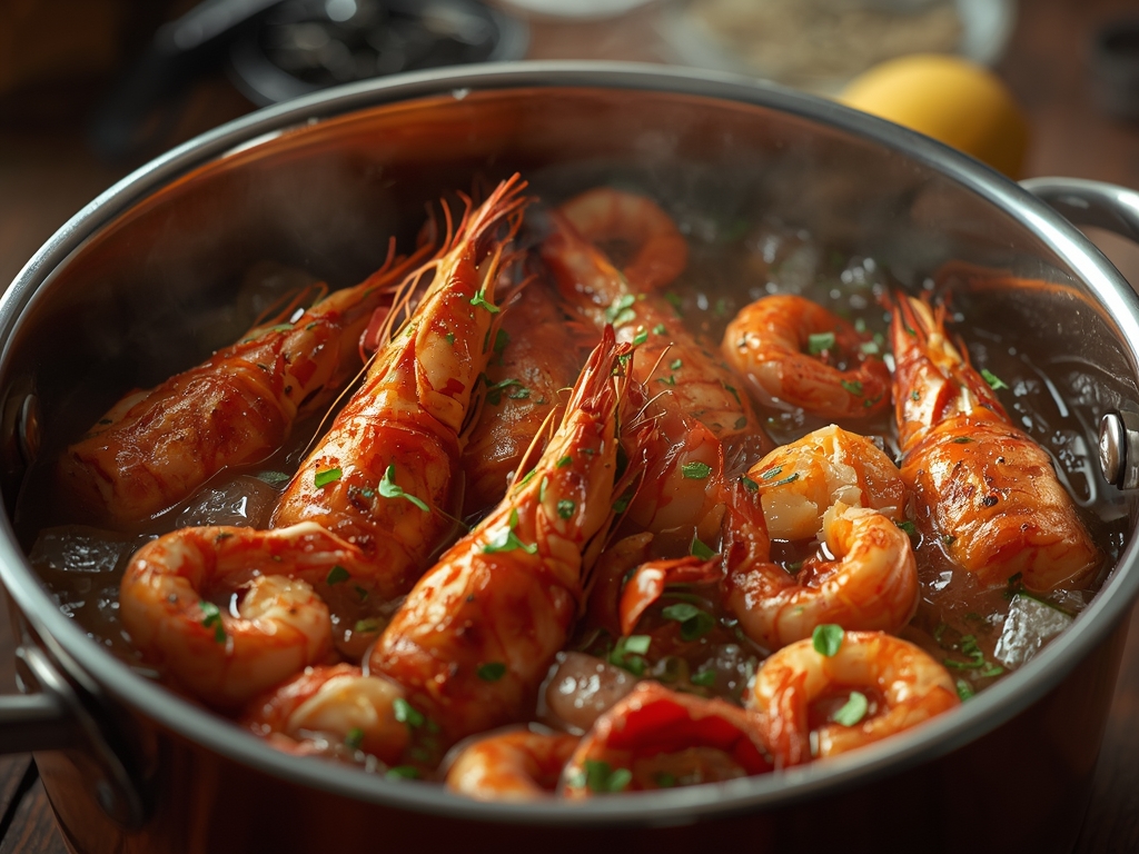 air fryer seafood boil - Detail or variation