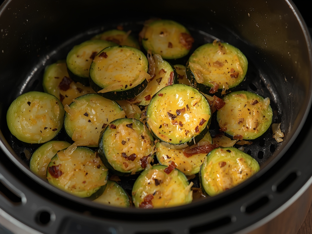 cheesy zucchini air fryer - Detail or variation