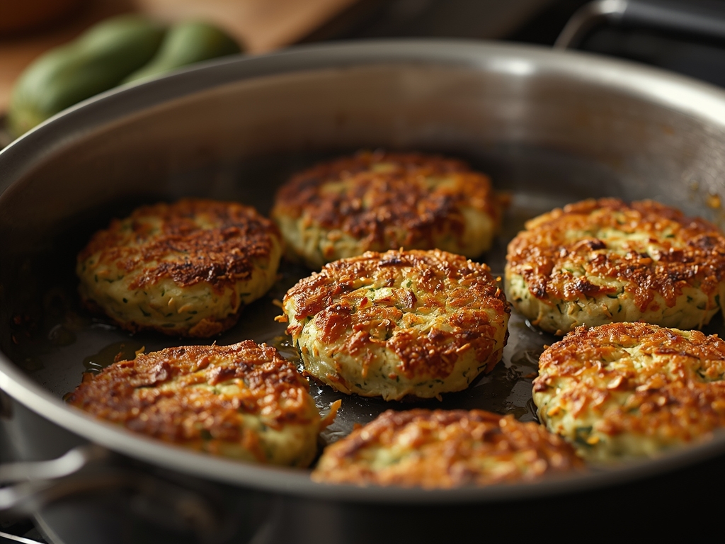 crispy zucchini fritters - Detail or variation