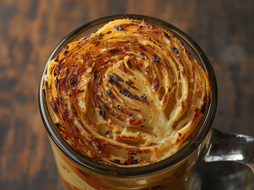 oven roasted cabbage steaks - Detail or variation