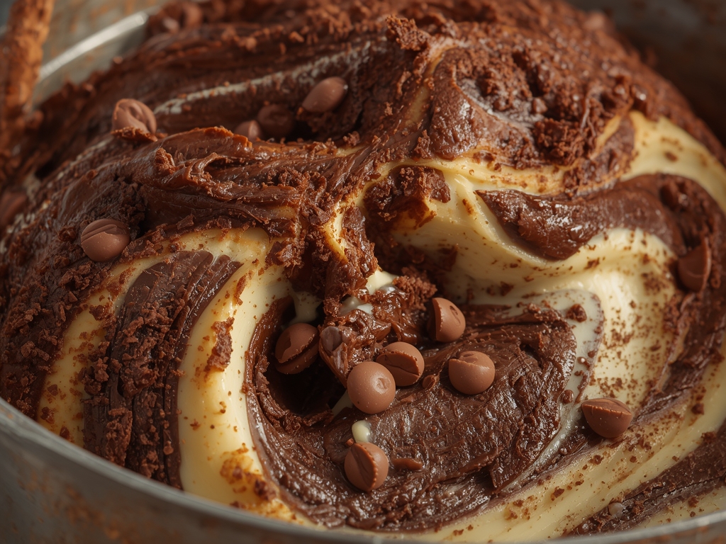 chocolate vanilla marble cake - Detail or variation