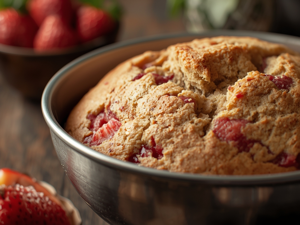 moist strawberry quick bread - Detail or variation