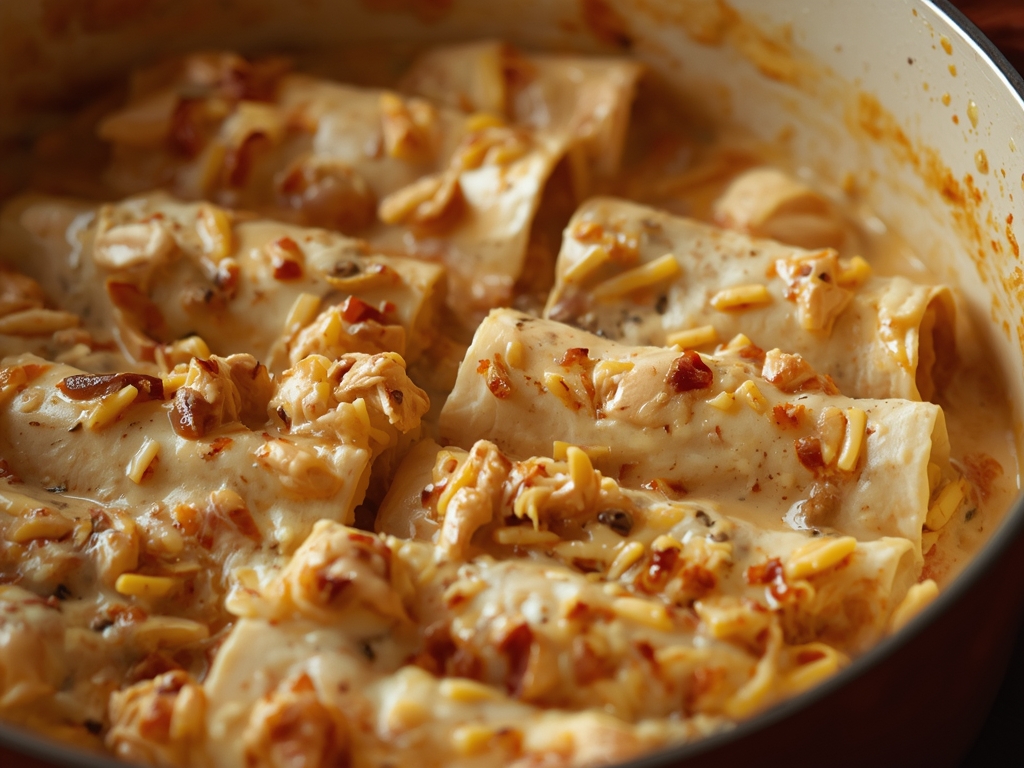 creamy white chicken enchiladas - Detail or variation