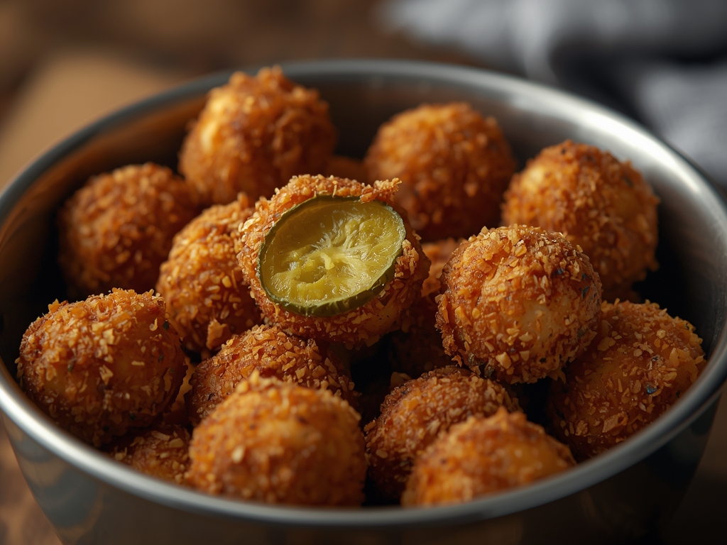 crispy battered pickles - Detail or variation