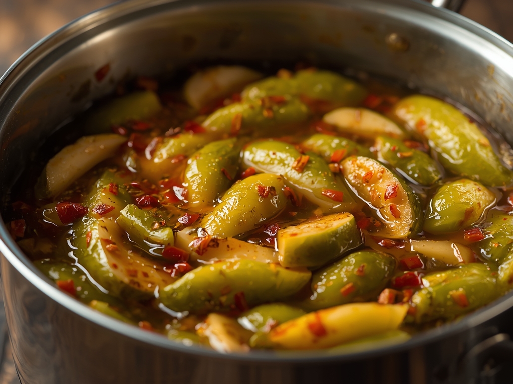 spicy green apple pickle - Detail or variation