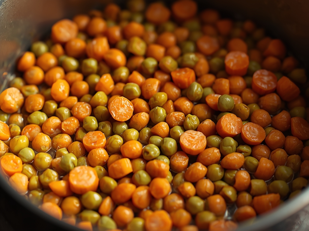 buttery peas carrots - Detail or variation