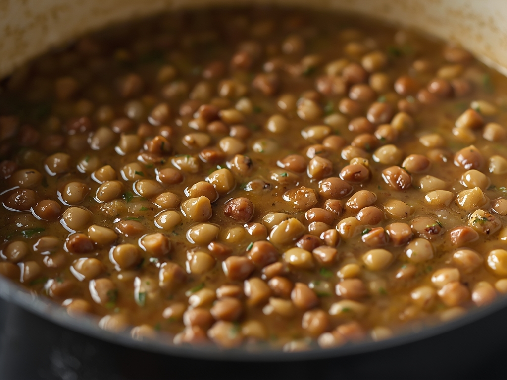 hearty split pea soup - Detail or variation
