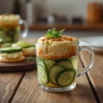Fresh cucumber tea sandwiches with cream cheese and herbs