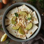 High protein lime yogurt bark with lime zest and pistachios