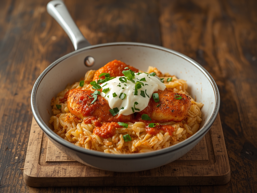 Chicken parm cottage cheese bowl topped with marinara, parmesan, and fresh basil