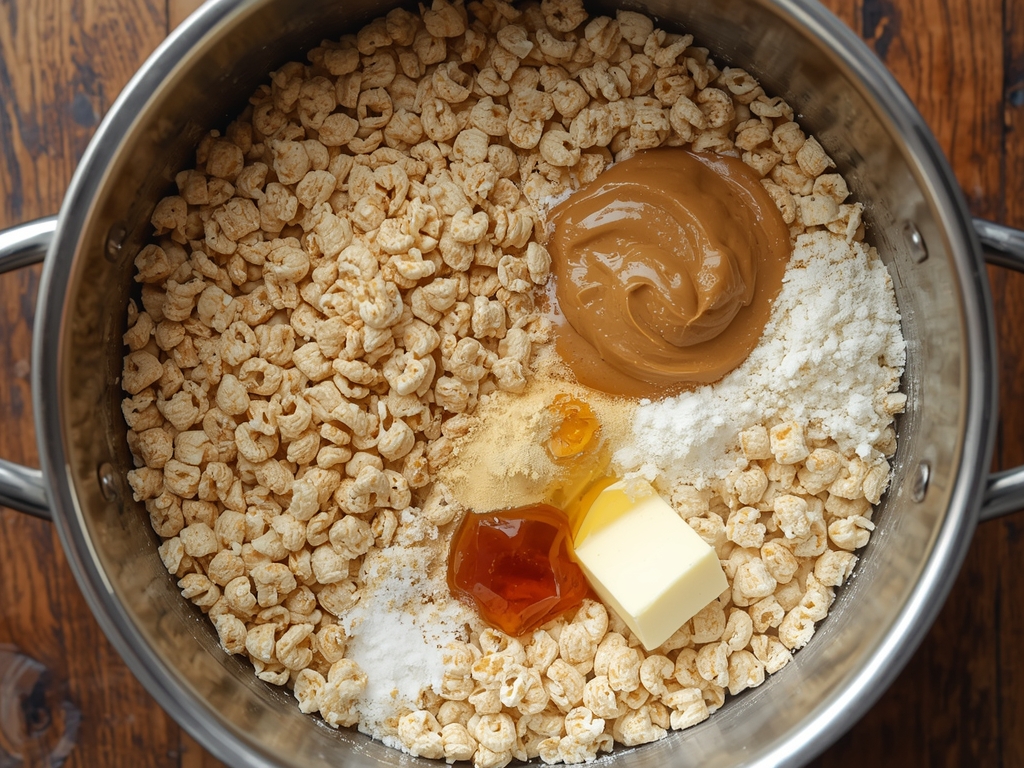 birthday cake puppy chow - Process or ingredients