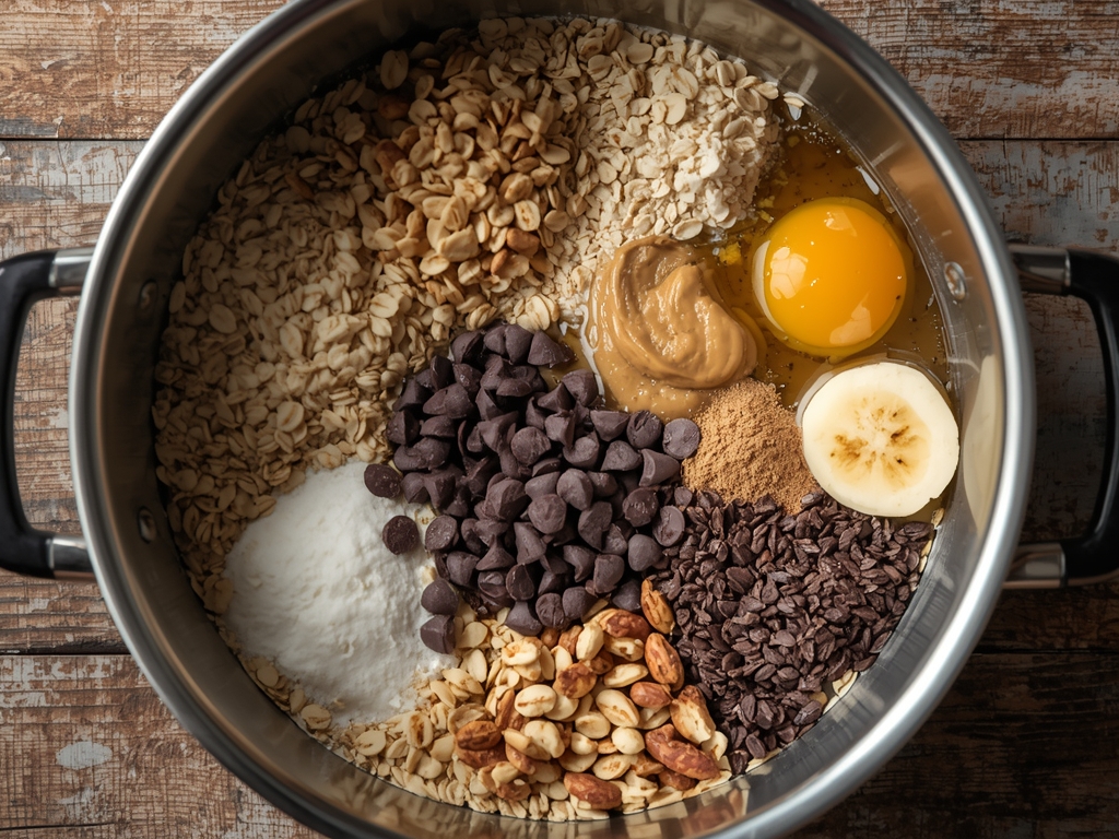 peanut butter banana oatmeal cups - Process or ingredients