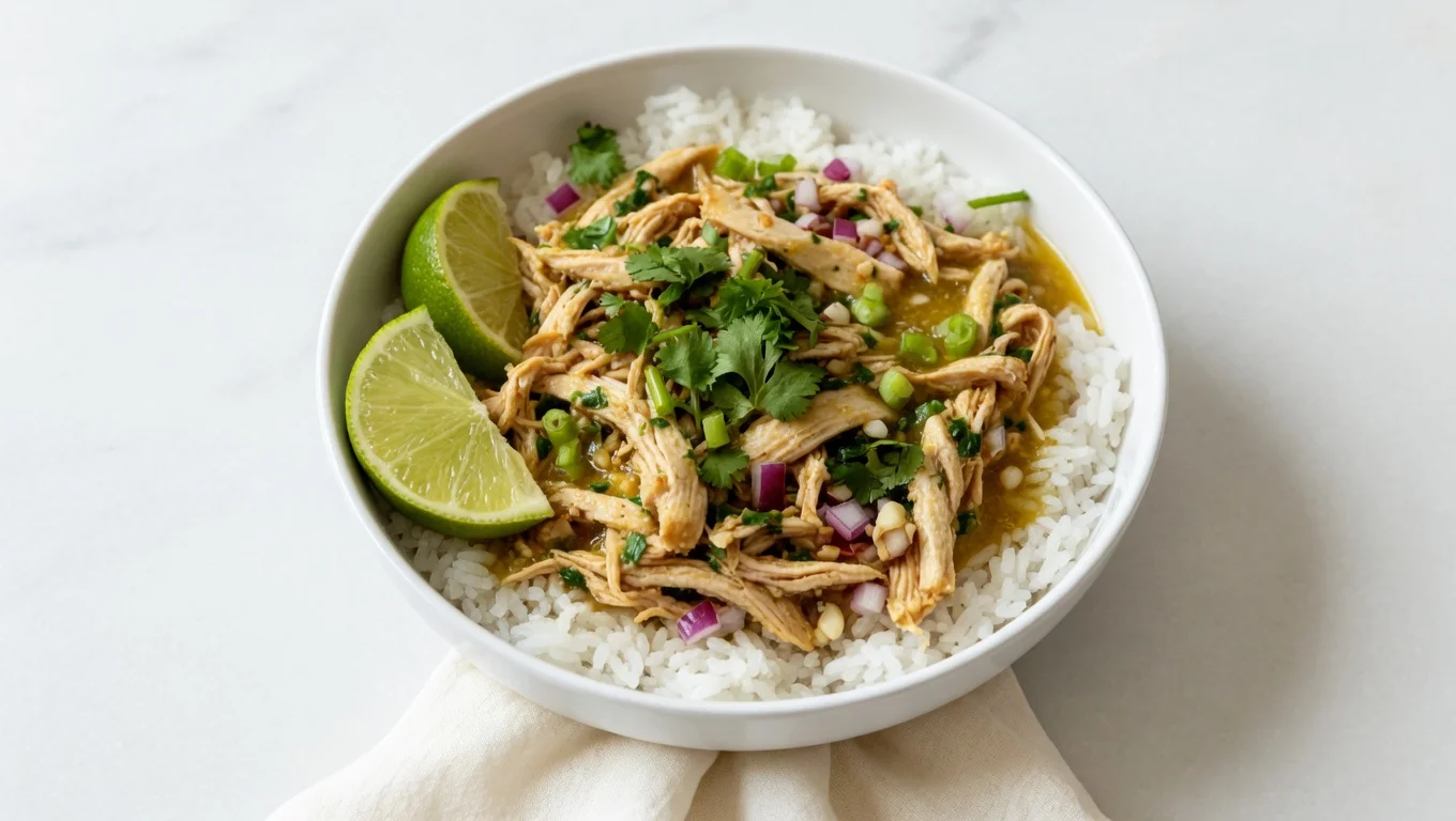 Crock pot cilantro lime chicken bowl lime cilantro