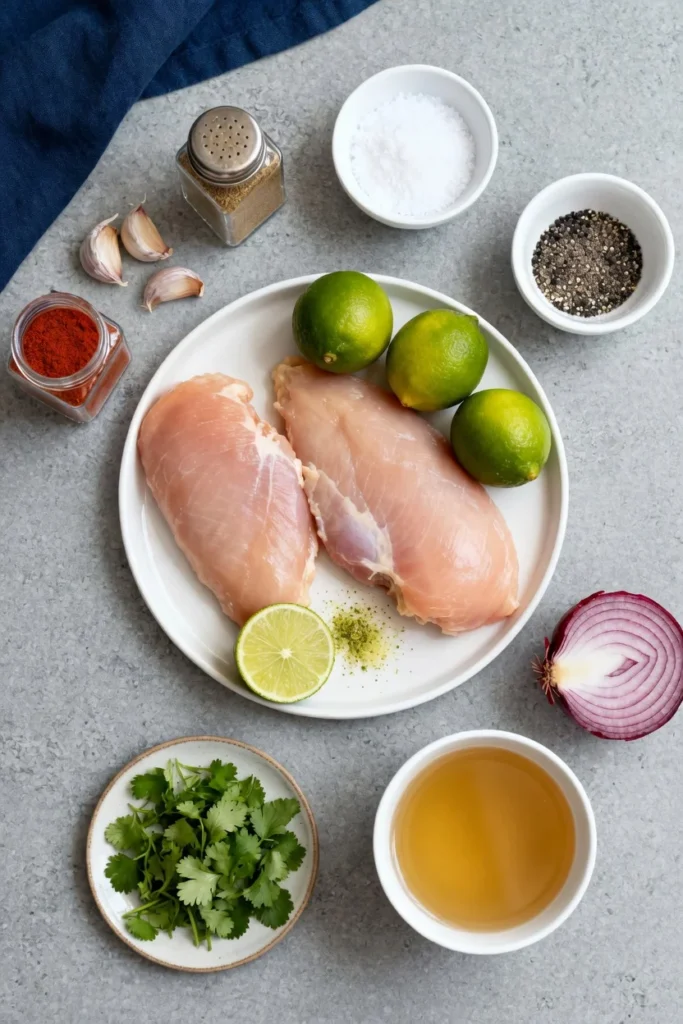 Cilantro lime chicken tacos avocado lime garnish