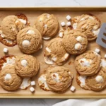 Gluten-free peanut butter marshmallow cookies plate