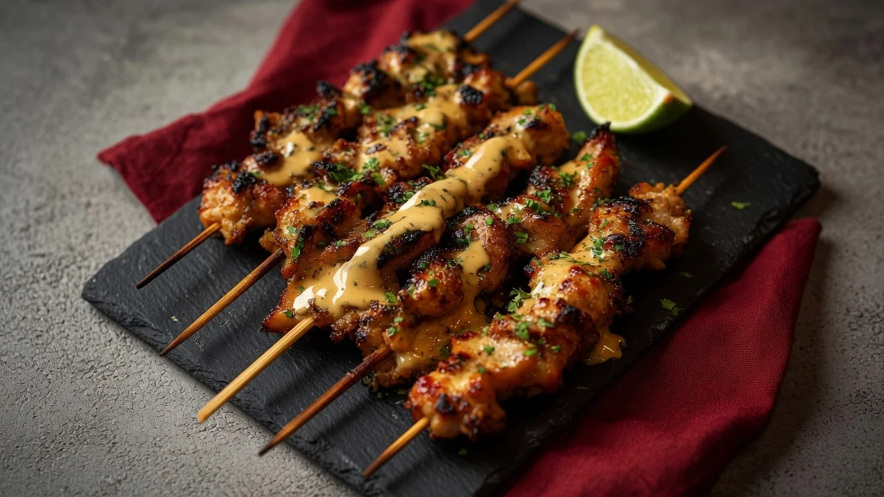 Bang Bang Chicken Skewers