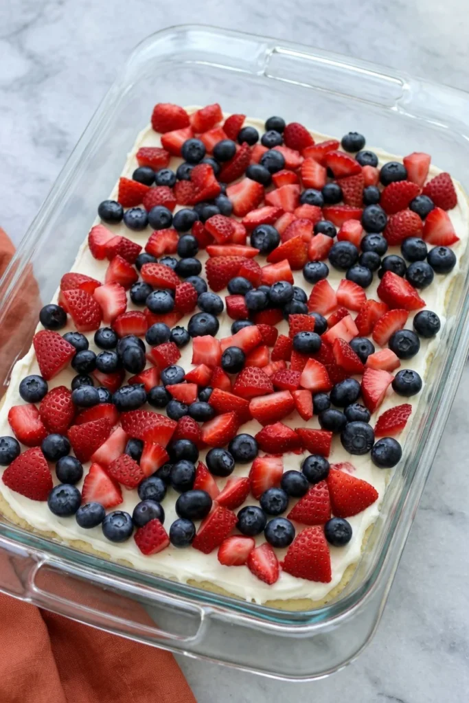 Berries cream bars sugar cookie frosting closeup layer