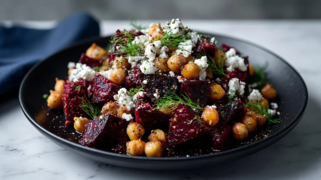 Chickpea Beet Feta Salad