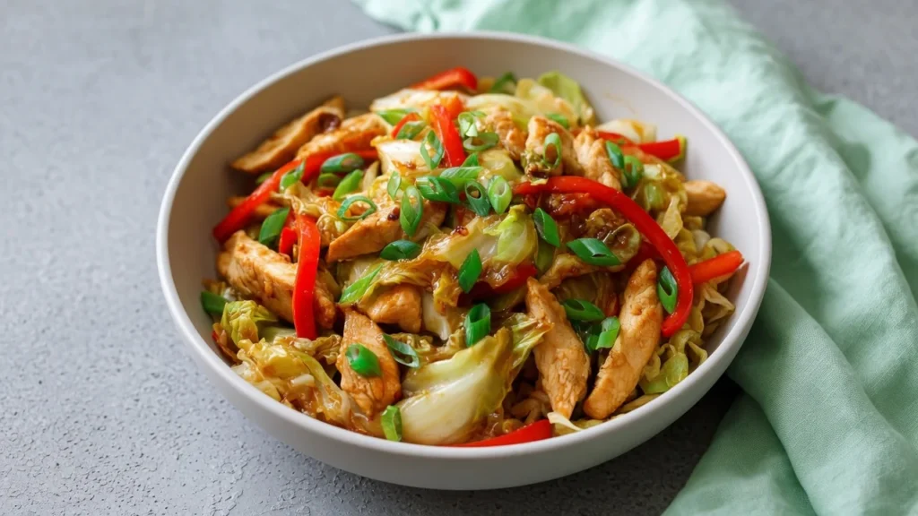 Chinese Chicken Cabbage Stir-Fry